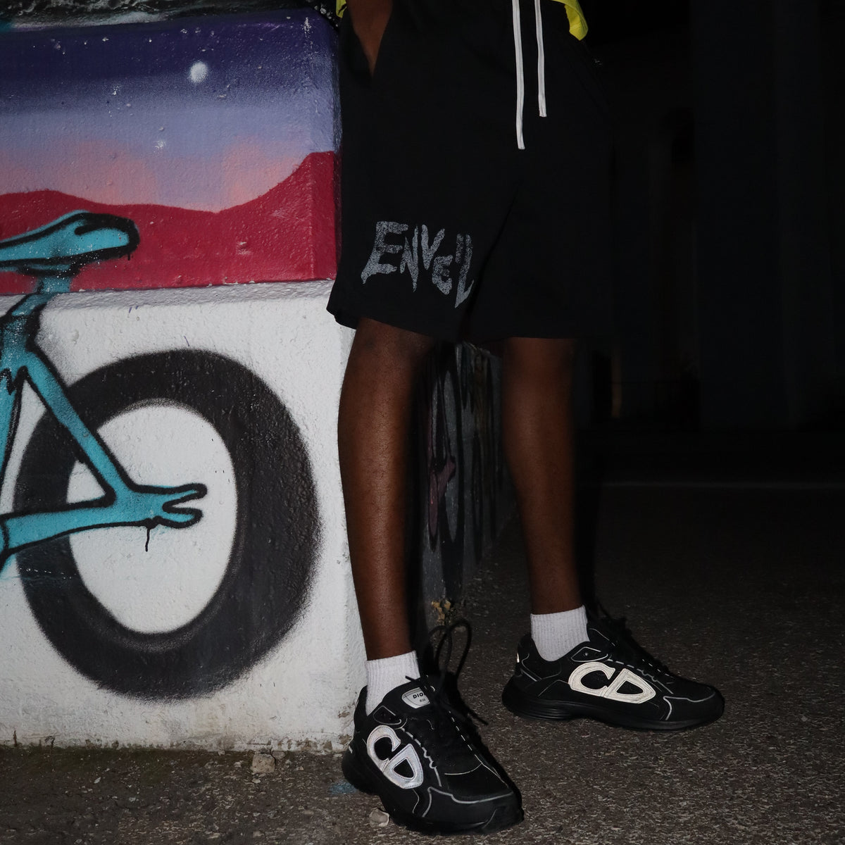 Carbon 'Distressed Enveil' Sweatshorts