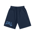 Navy Blue 'Distressed Enveil' Sweatshorts