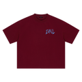 Maroon 'Distressed Enveil' Tee