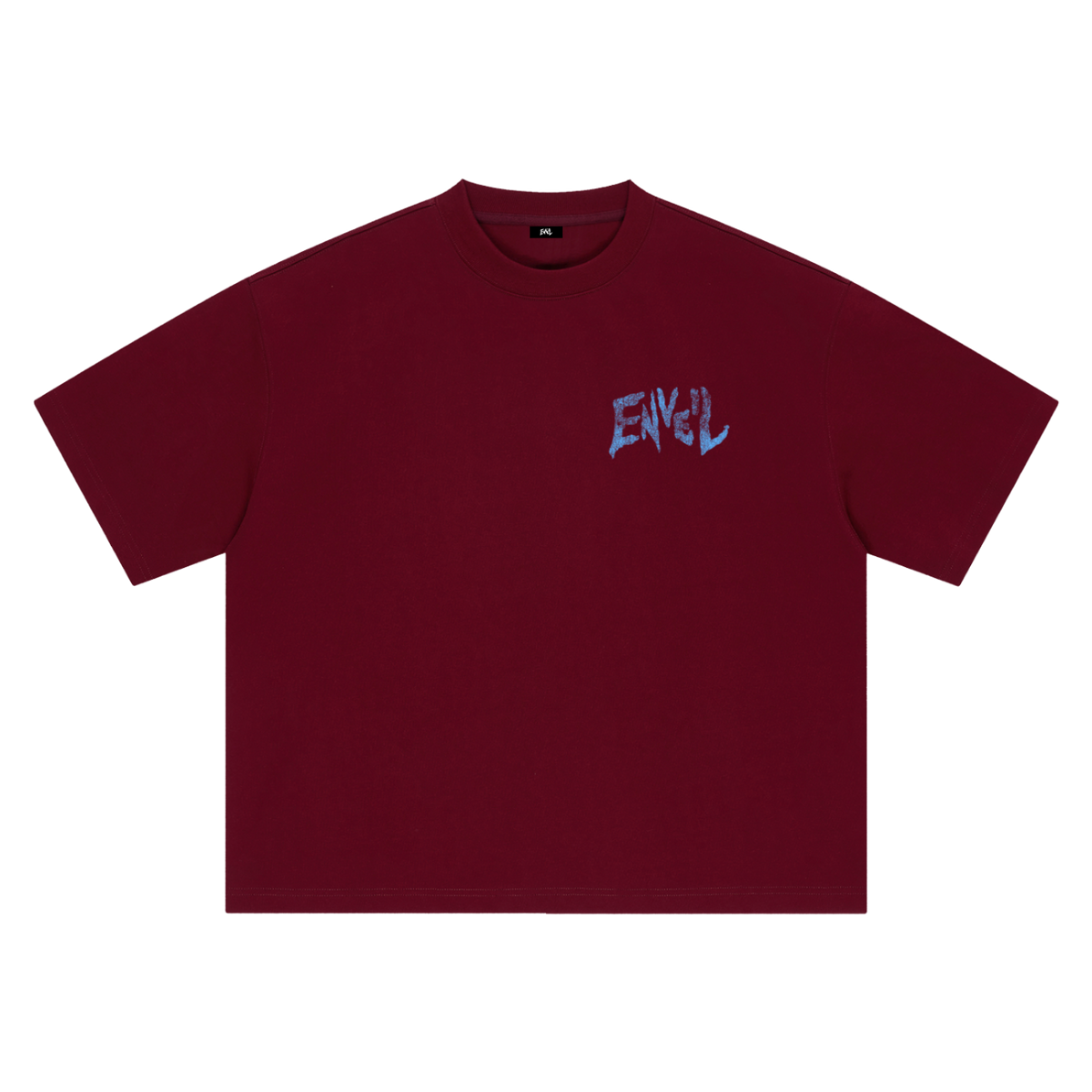 Maroon 'Distressed Enveil' Tee