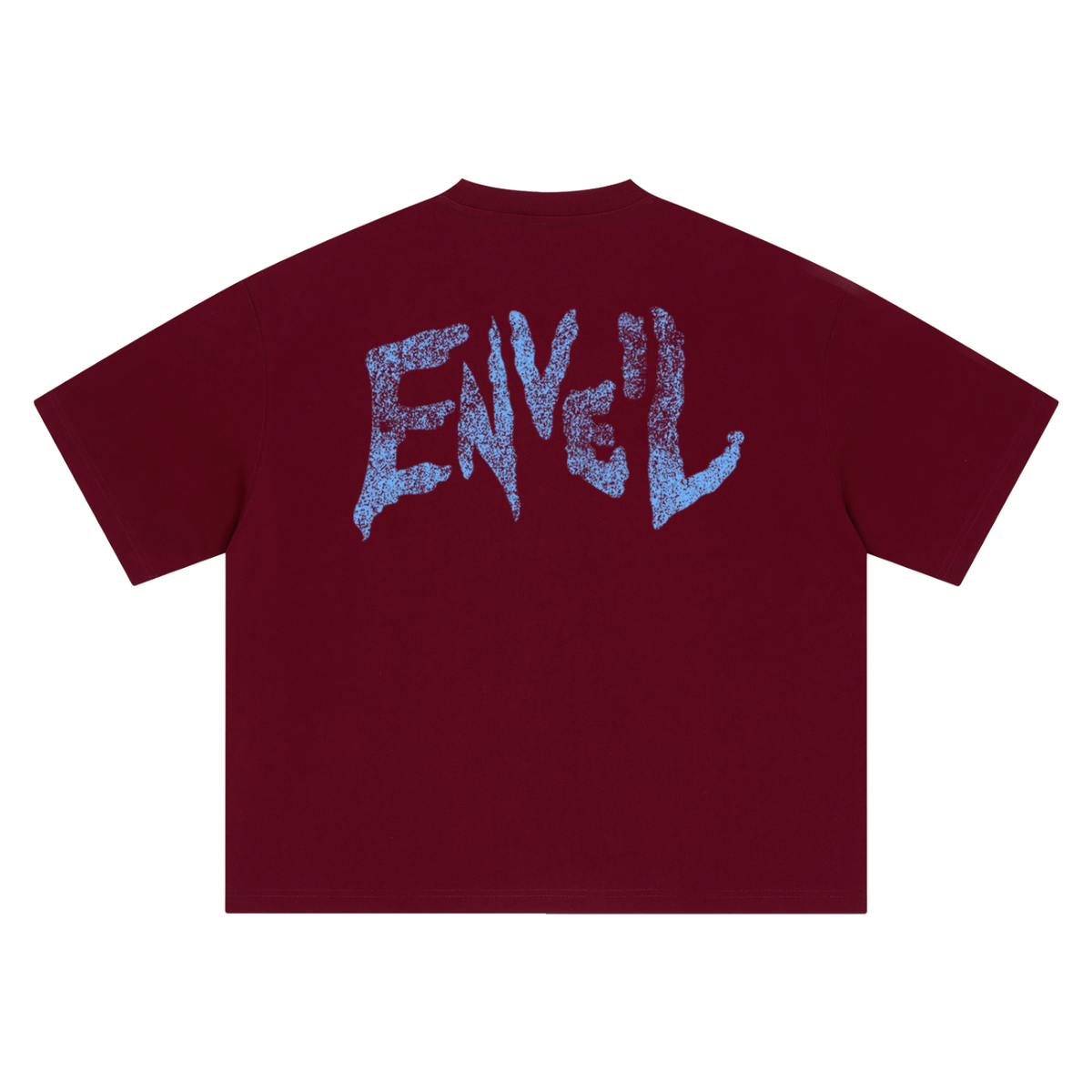 Maroon 'Distressed Enveil' Tee