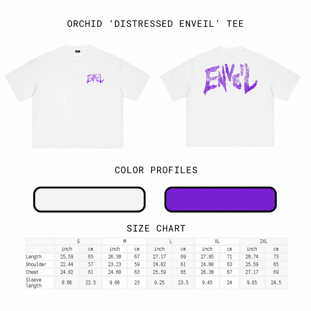Camiseta Enveil Desgastada 'Orquídea'
