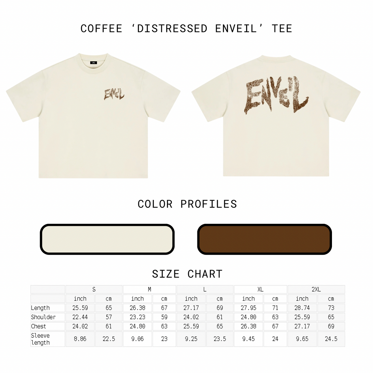 Coffee 'Distressed Enveil' Tee