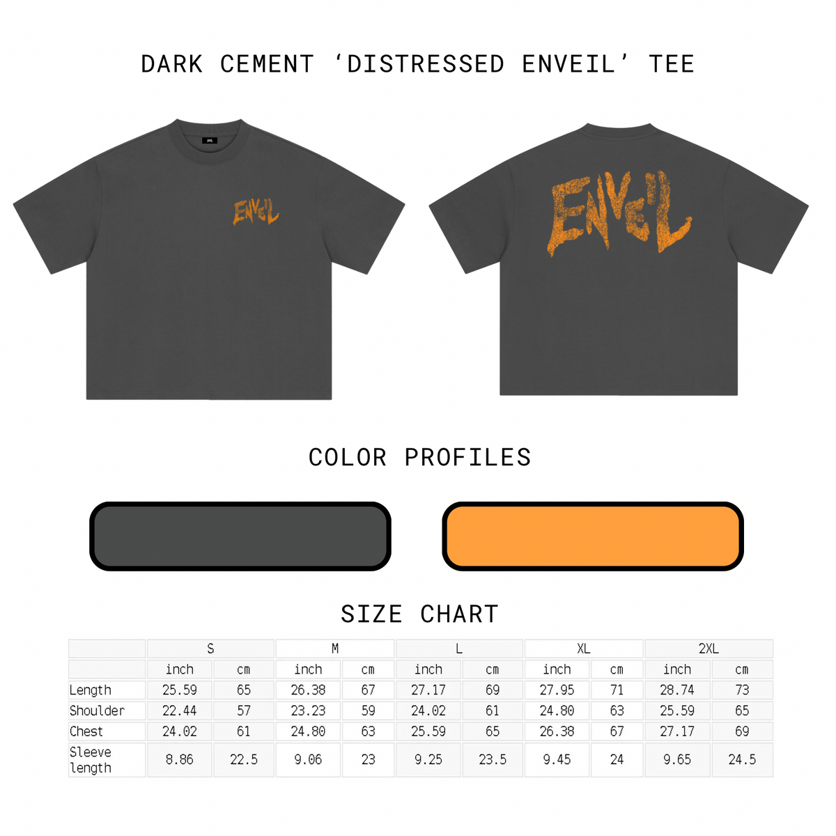 Dark Cement 'Distressed Enveil' Tee